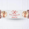 Rose Gold 50th Personalised Party Banner Yes None Personalised Banner