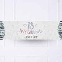 Iridescent 18th Personalised Party Banner No None Personalised Banner