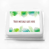 Personalised Photo Cake - Botanical No Personalised Cake