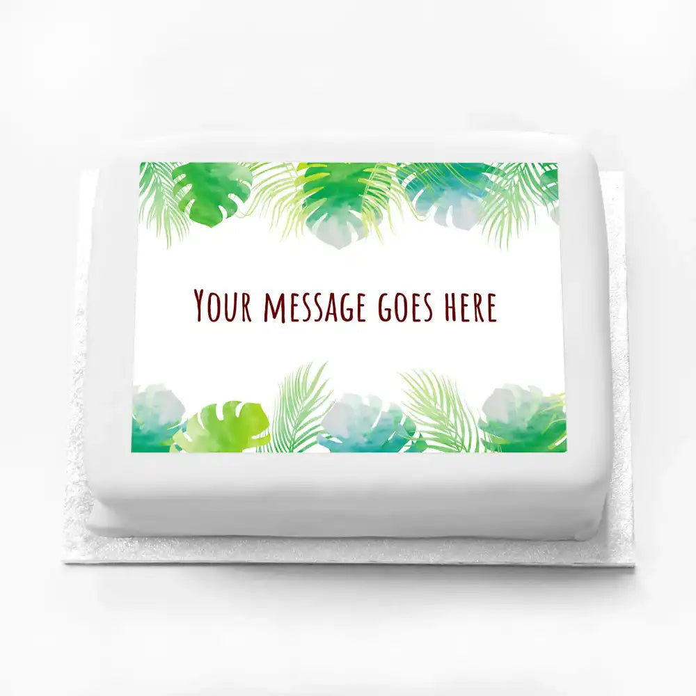 Personalised Photo Cake - Botanical No Personalised Cake