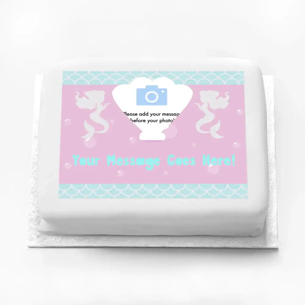 Personalised Photo Cake - Mermaid Shine Yes Personalised Cake