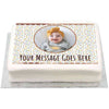 Personalised Photo Cake - Rose Gold Floral Personalised Cake