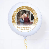 Personalised Photo Balloon – Gold Lustre Single Photo None Personalised Balloons