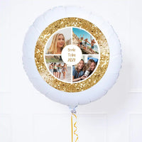 Personalised Photo Balloon – Gold Lustre Multi Photo None Personalised Balloons