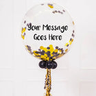 Personalised Bubble Balloon in a Box – Gold Deco Confetti