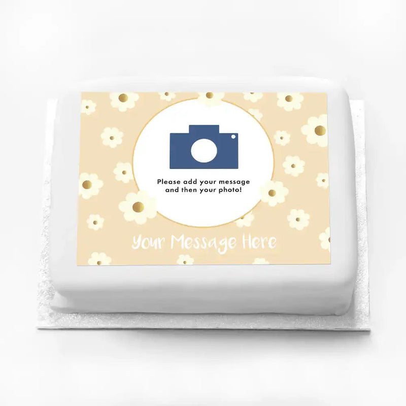 Personalised Photo Cake - Crazy Daisy Yes Personalised Cake