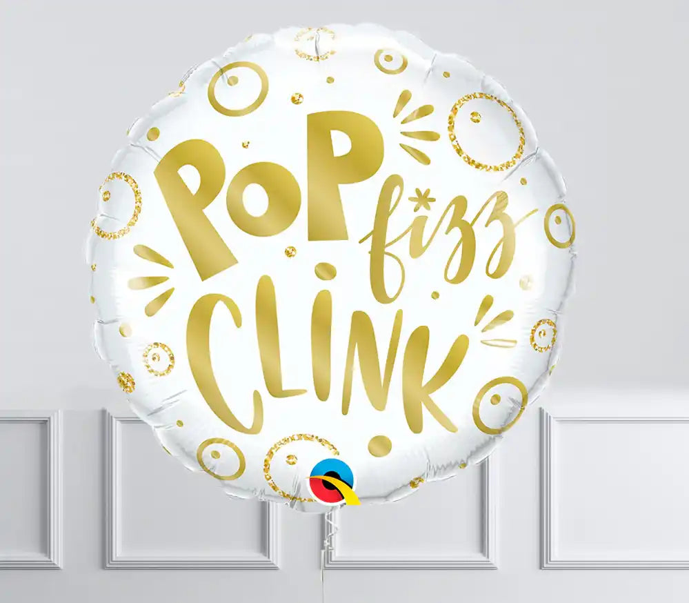 Inflated Balloon Bunch - Pop, Fizz, Clink 1 Inflated Balloon - £12.99 Personalised Balloons