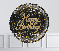 Inflated Balloon Bunch - Sparkle Fizz Happy Birthday 1 Inflated Balloon - £12.99 Personalised Balloons