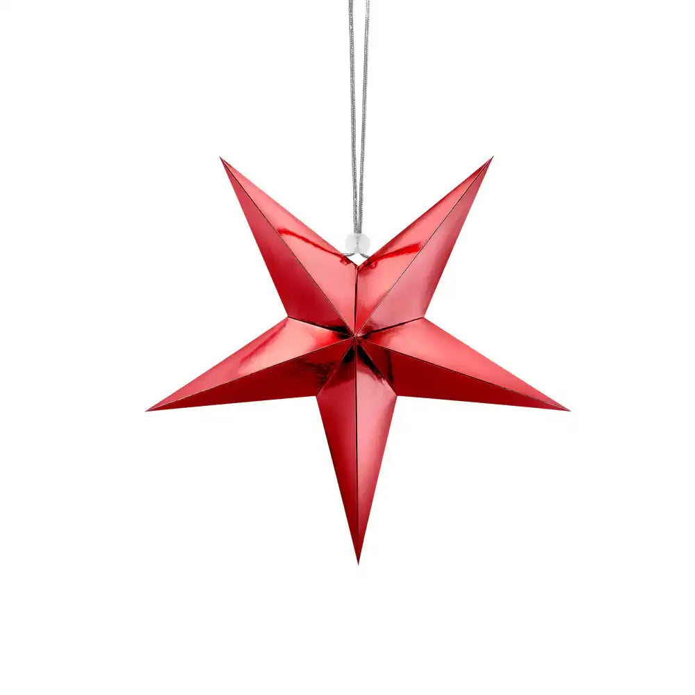 Red Paper Star Decoration (45cm) Christmas 2024