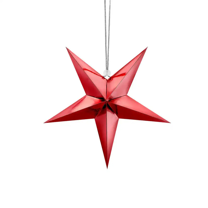 Red Paper Star Decoration (45cm) Christmas 2024