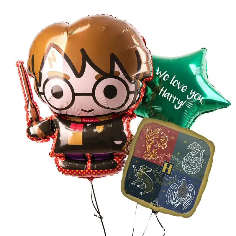 Personalised Inflated Balloon Bunch - Harry Potter Personalised Balloons