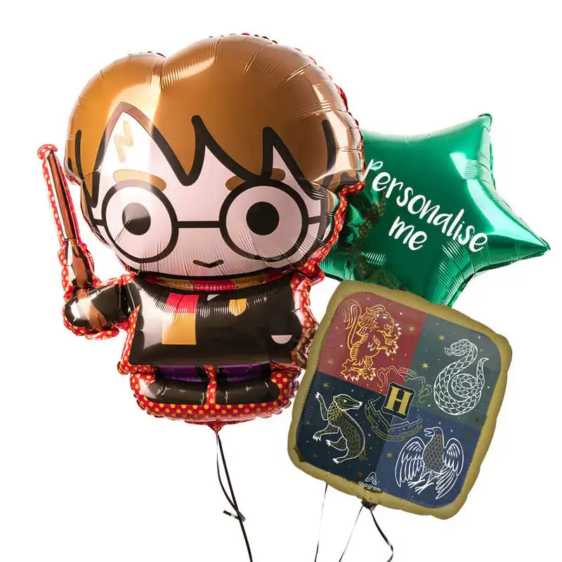 Personalised Inflated Balloon Bunch - Harry Potter Personalised Balloons