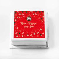 Personalised Photo Cake - Traditional Christmas Message Only Small (up to 6 small portions) Christmas 2024