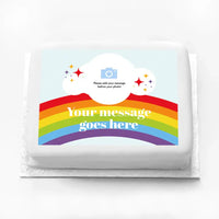 Personalised Photo Cake - Rainbow Default Title Personalised Cake