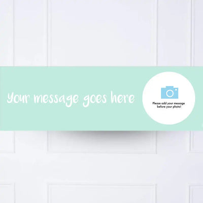 Pick your Colour - Personalised Party Banner Blue Personalised Banner
