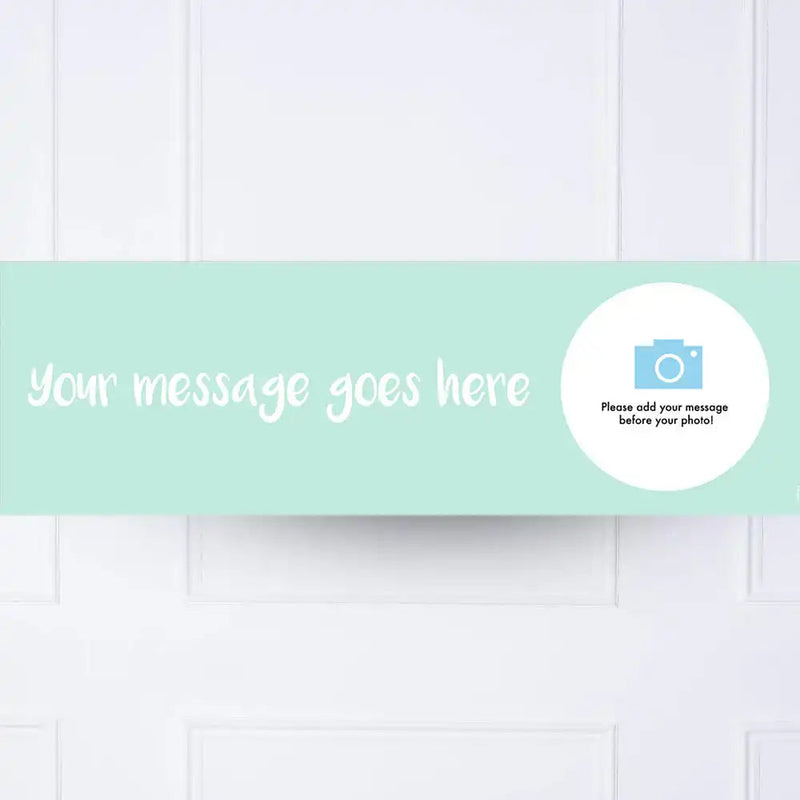 Pick your Colour - Personalised Party Banner Blue Personalised Banner