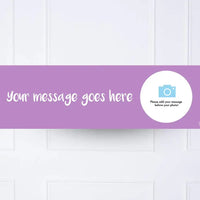 Pick your Colour - Personalised Party Banner Purple Personalised Banner