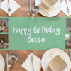 Create Your Own Table Runner - Solid Colours Green Personalised Runner