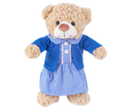 Girls Blue School Uniform Teddy Bear Outfit