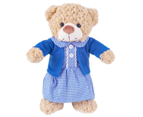 Girls Blue School Uniform Teddy Bear Outfit