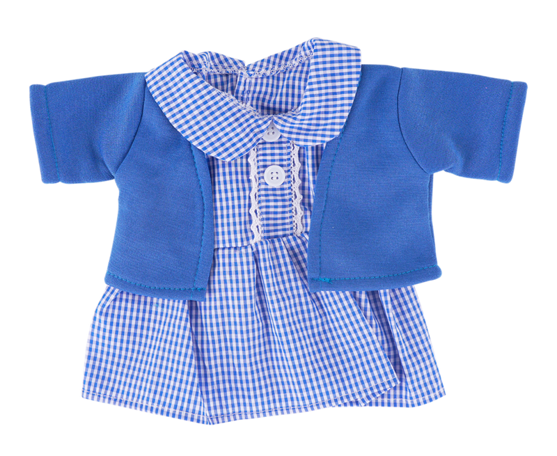 Girls Blue School Uniform Teddy Bear Outfit