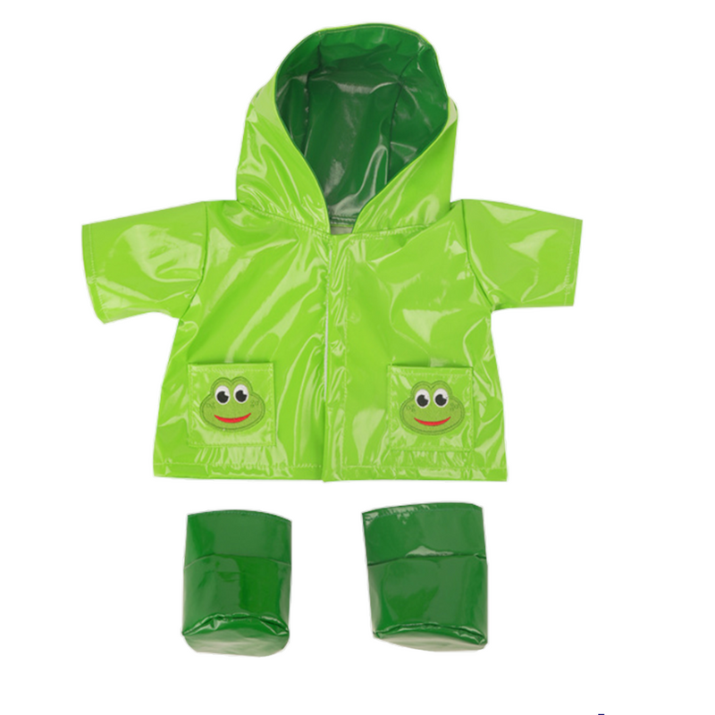 Frog Raincoat Teddy Bear Outfit