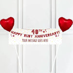 40th Ruby Anniversary Personalised Party Banner
