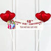 40th Ruby Anniversary Personalised Party Banner Yes 4 Balloons Personalised Banner