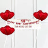 40th Ruby Anniversary Personalised Party Banner No 6 Balloons Personalised Banner