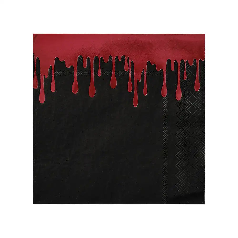 Blood Drip Foiled Paper Halloween Napkins (x16) Halloween 2024