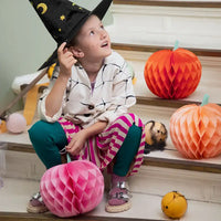 Honeycomb Coloured Pumpkins (x3) Halloween 2024