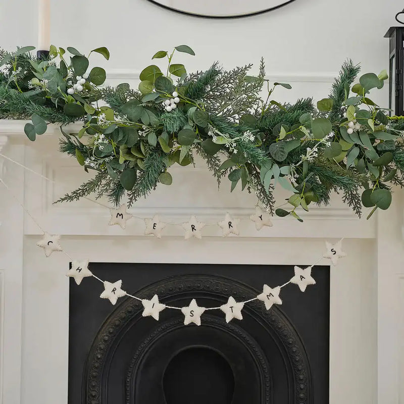 Felt Star Merry Christmas Bunting (1.5m) Christmas 2024