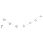 White Paper Star String Light Up Christmas Bunting (1.5m)