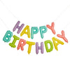 Pastel Happy Birthday Foil Balloon Garland General Party