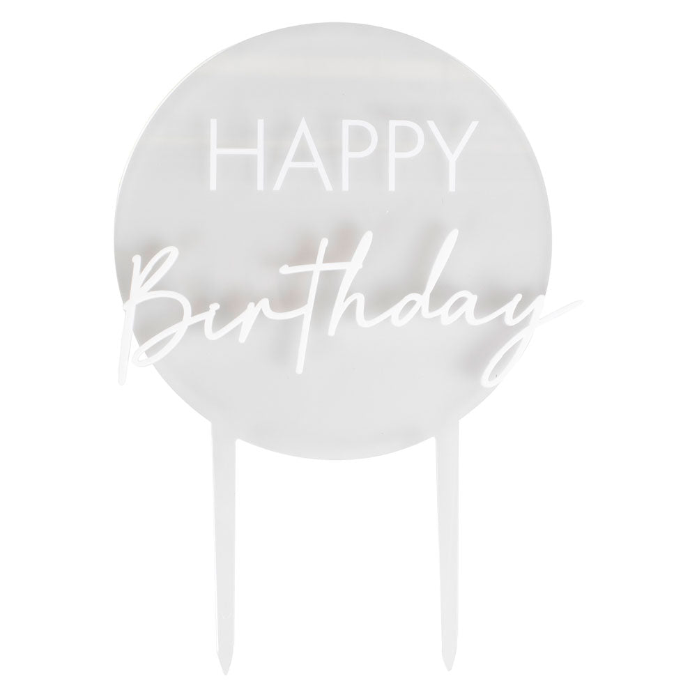 Acrylic Happy Birthday Cake Topper General Party