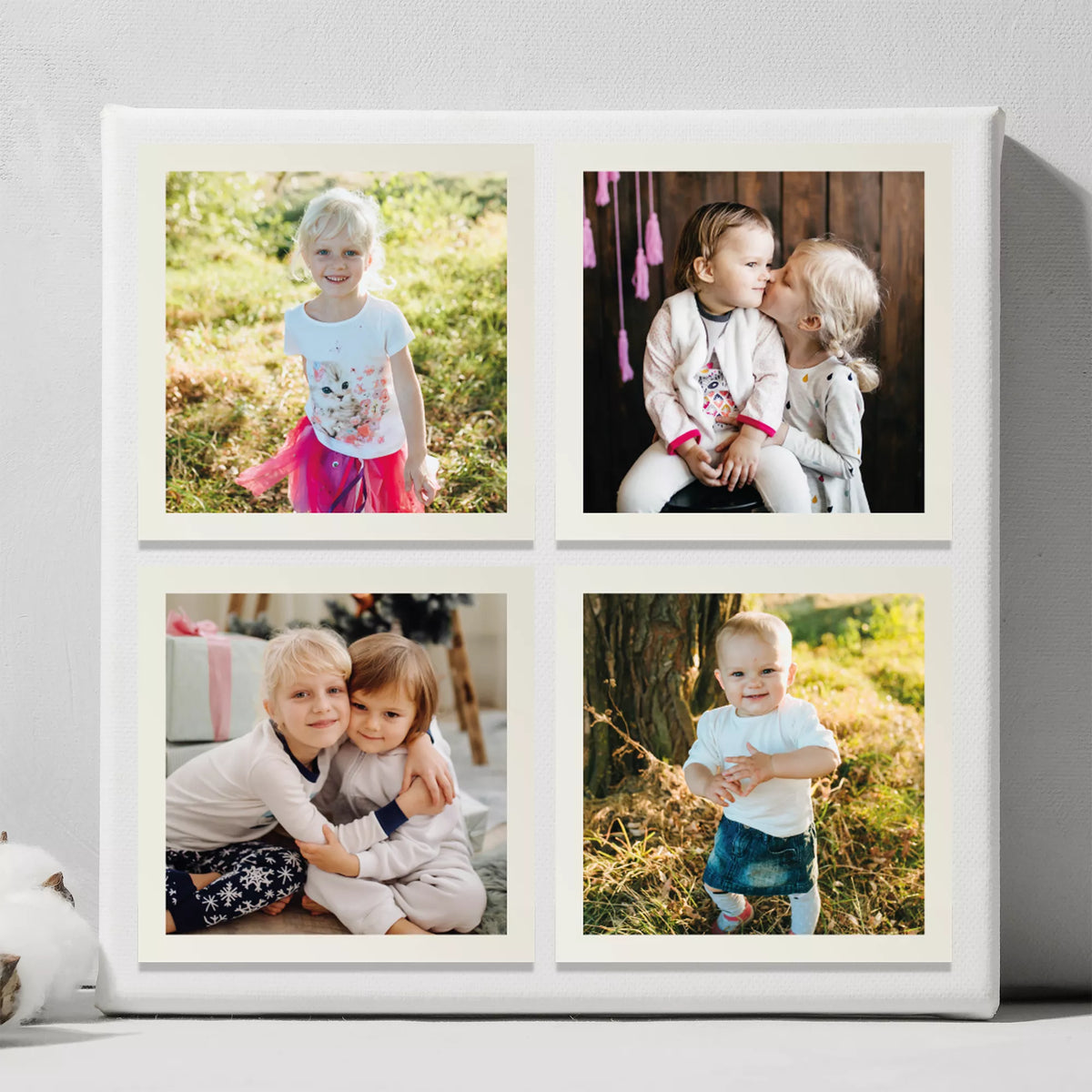 Personalised 4 Photo Canvas Monster Parties