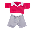 Boys Red School Uniform Teddy Bear Outfit