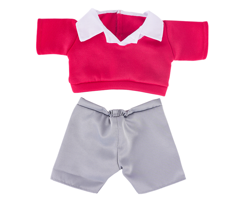 Boys Red School Uniform Teddy Bear Outfit