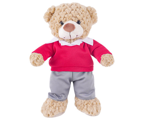 Boys Red School Uniform Teddy Bear Outfit