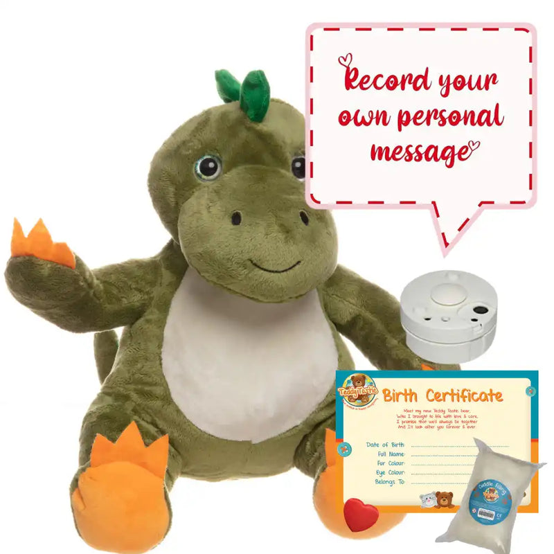 Make a Bear - Deno the Dinosaur - Recordable None Teddy Bears