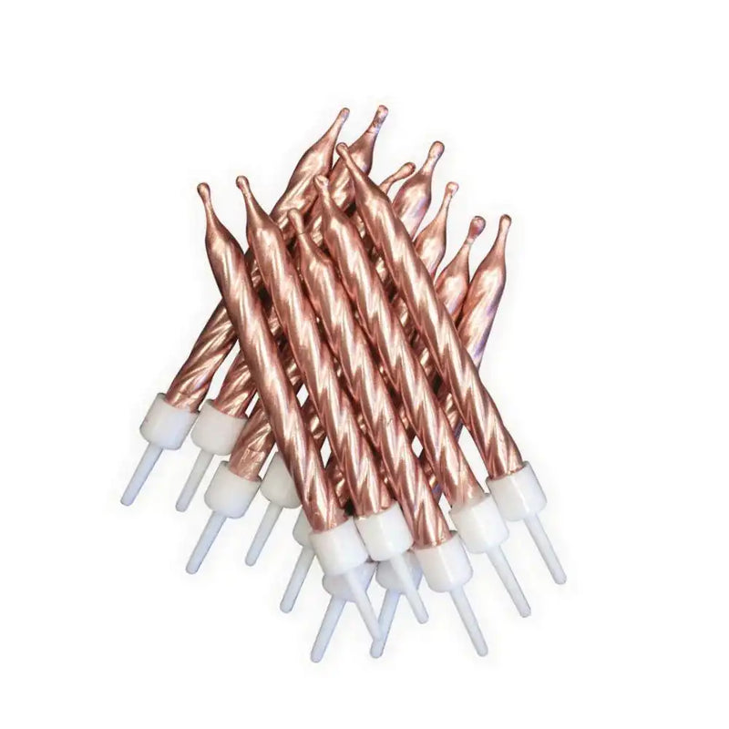 Metallic Candles Rose Gold (x12) General Party