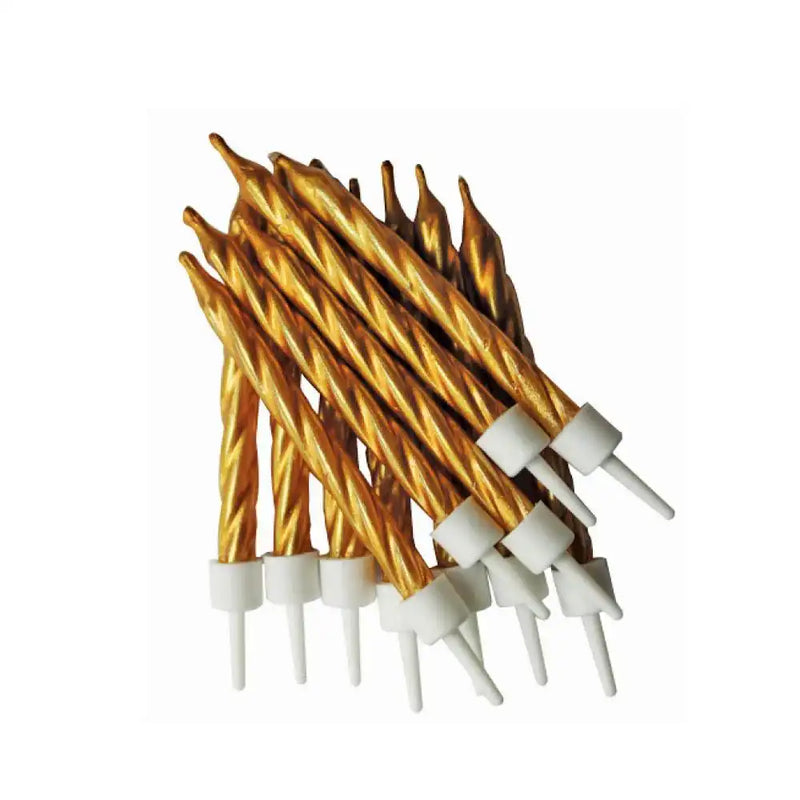 Metallic Candles Gold (x12) General Party