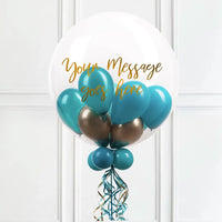Personalised Bubble Balloon in a Box – Aquamarine None Personalised Balloons