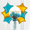 Personalised Bubble Balloon in a Box – Aquamarine 6 Extra Balloons Personalised Balloons