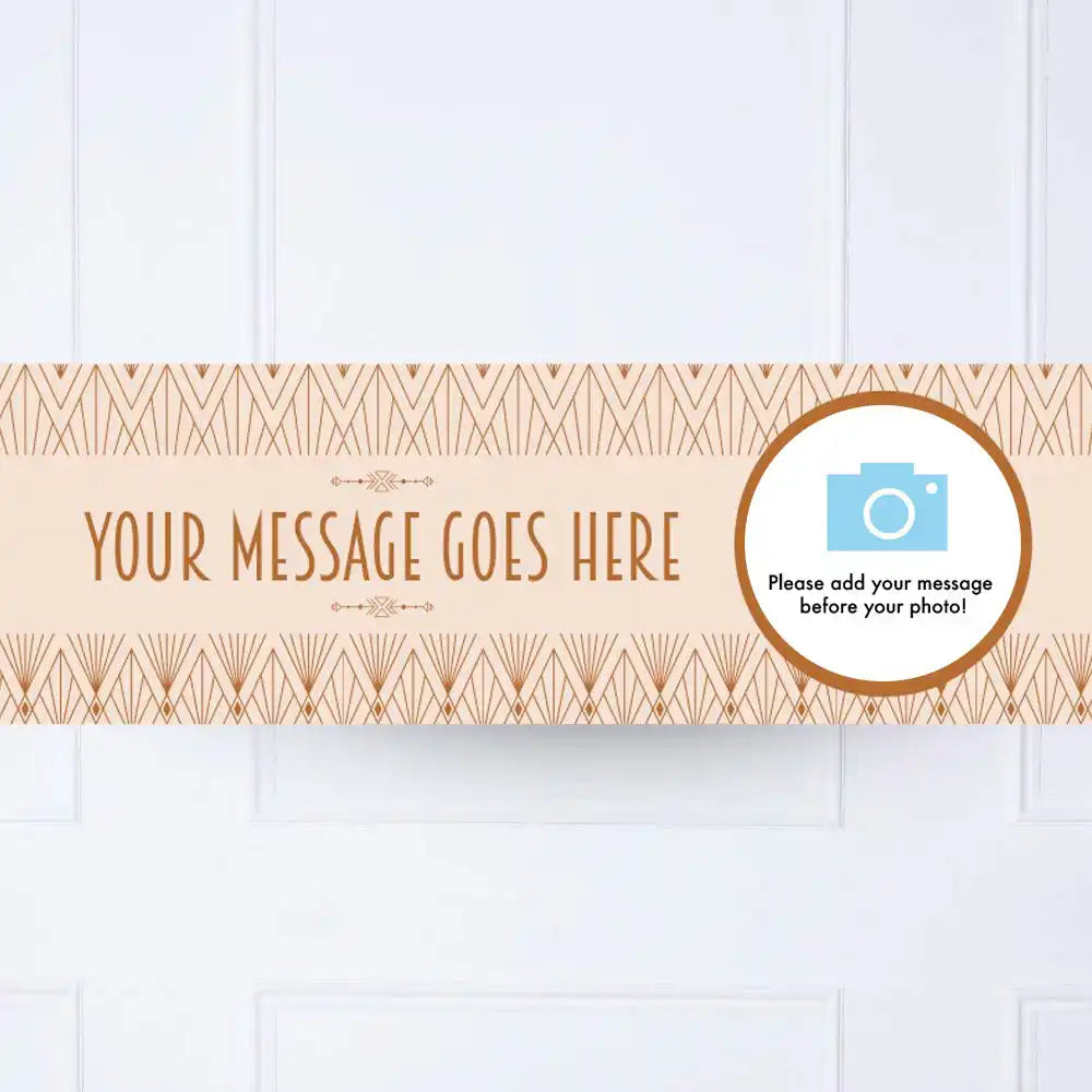 Art Deco Personalised Party Banner Yes Personalised Banner