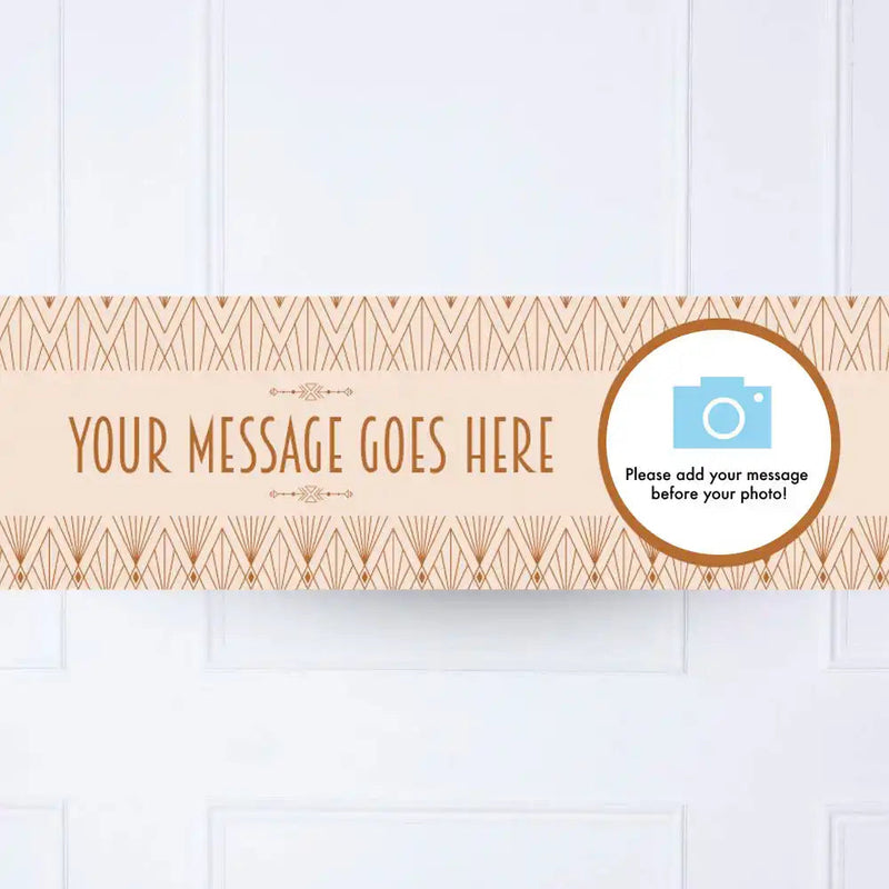 Art Deco Personalised Party Banner Yes Personalised Banner