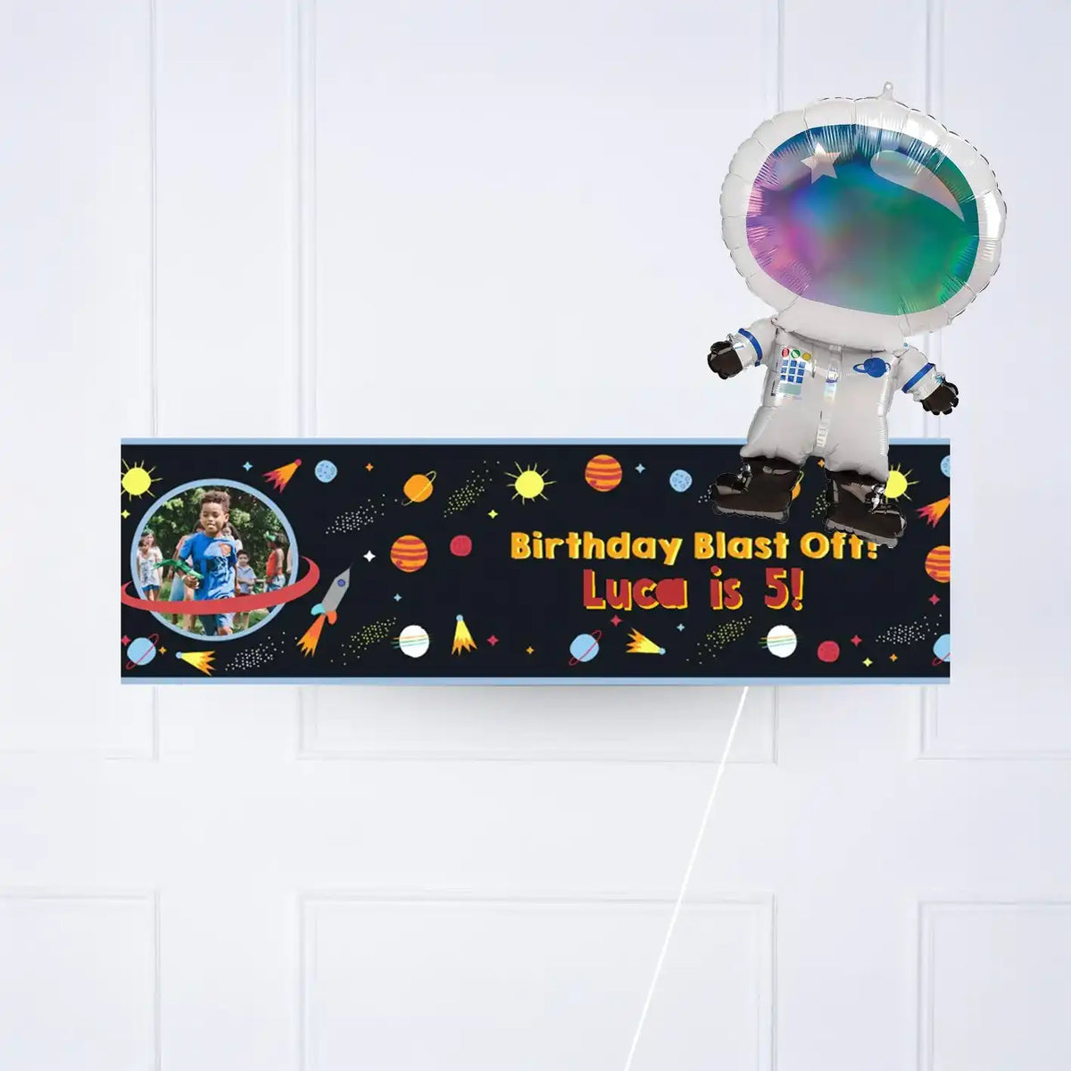 Space Blast Personalised Party Banner Personalised Banner