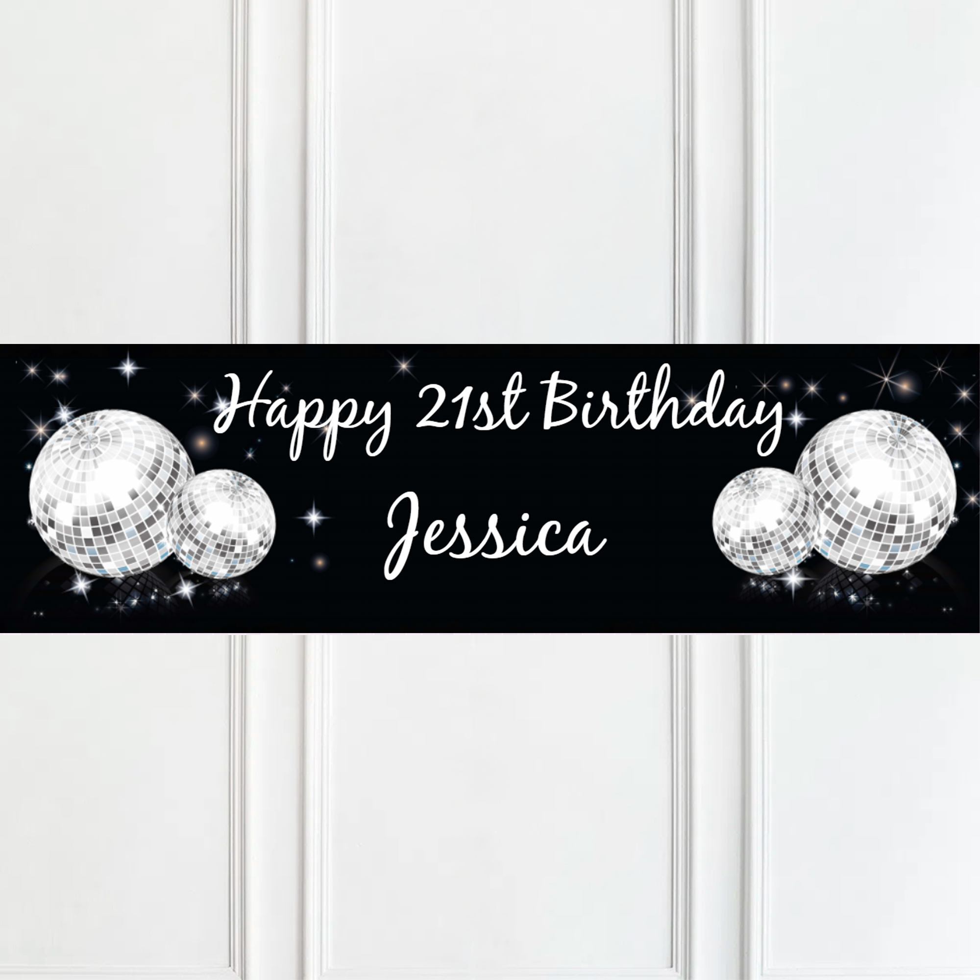 Black Disco Personalised Party Banner Personalised Banner