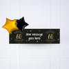 Black & Gold 60th Birthday Personalised Party Banner No 2 Balloons Personalised Banner