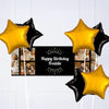 Black Milestone Personalised Party Banner 6 Balloons Personalised Banner